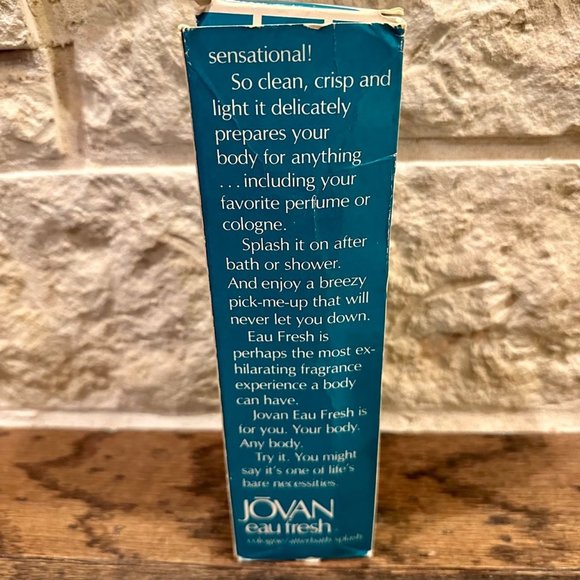 RARE DISCONTINUED Jovan Vintage  Eau Fresh After bath Splash 16 oz Blue Bottle - Picture 6 of 8